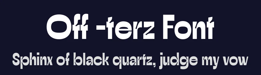 Off -terz Font by Jolicia Type Foundry — Display Font — thumbnail 2