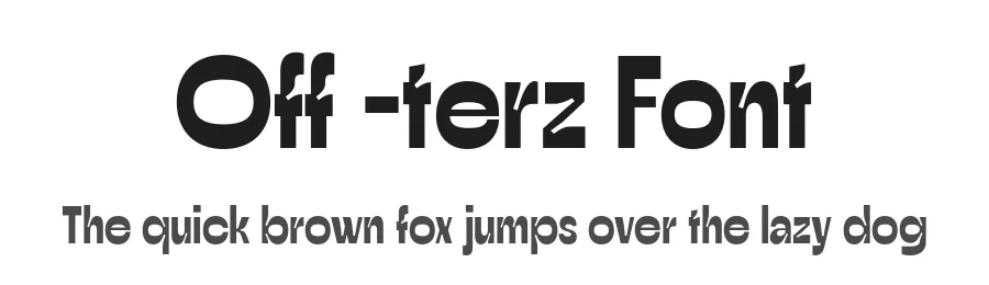 Off -terz Font by Jolicia Type Foundry — Display Font