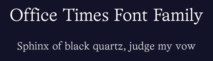 Office Times Font Family by Boulevard LAB — Serif Font — thumbnail 2