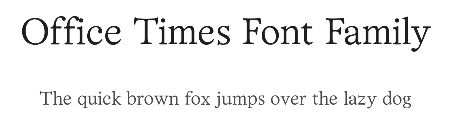 Office Times Font Family by Boulevard LAB — Serif Font