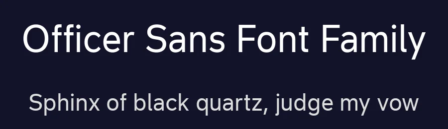 Officer Sans Font Family by HVD Fonts — Sans Serif Font — thumbnail 2