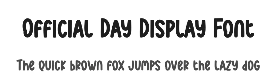 Official Day Display Font by creativeletter — Display Font