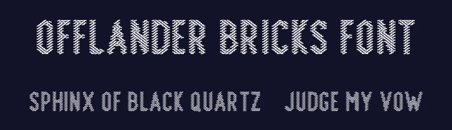 Offlander Bricks Font by craftsupplyco — Display Font — thumbnail 2