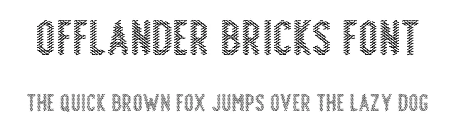 Offlander Bricks Font by craftsupplyco — Display Font