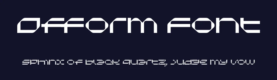 Ofform Font by Kristína Jandová , Marek Suchánek , Martin Vácha — Display Font — thumbnail 2