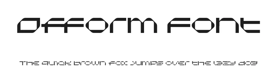 Ofform Font by Kristína Jandová , Marek Suchánek , Martin Vácha — Display Font