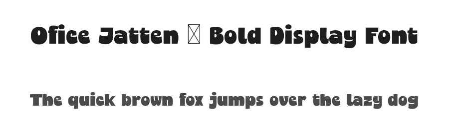 Ofice Jatten – Bold Display Font by Lettermine — Decorative Font