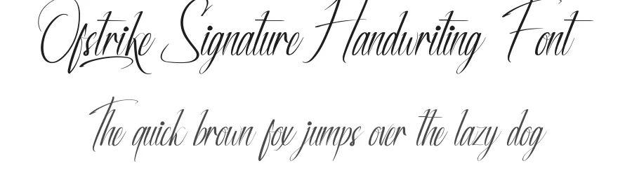 Ofstrike Signature Handwriting Font by nihstudio — Script Handwritten Font