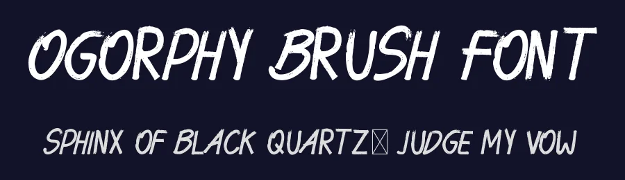 Ogorphy Brush Font by edricstudio — Script Handwritten Font — thumbnail 2