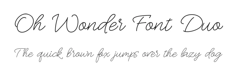 Oh Wonder Font Duo by theinkaffair — Script Handwritten Font