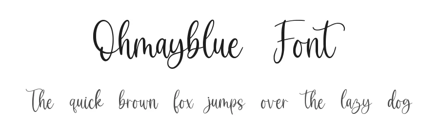 Ohmayblue Font by qwrtype — Script Handwritten Font