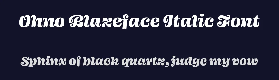 Ohno Blazeface Italic Font by OHNO — Display Font — thumbnail 2