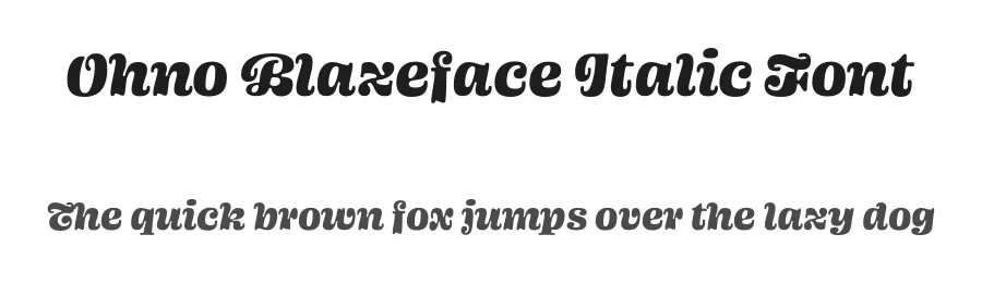 Ohno Blazeface Italic Font by OHNO — Display Font