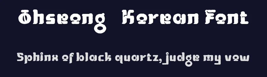 Ohseong – Korean Font by Type Class Heroes — Decorative Font — thumbnail 2
