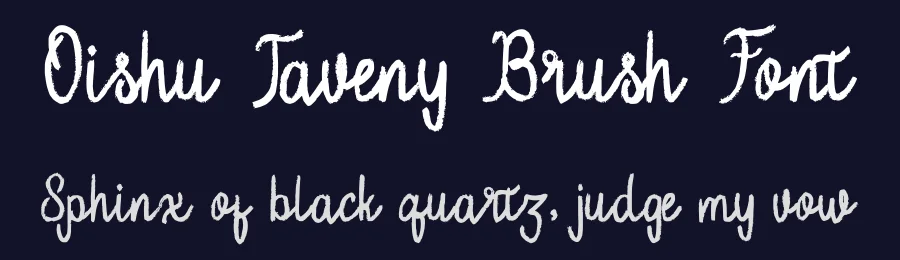 Oishu Taveny Brush Font by Dhabee — Script Handwritten Font — thumbnail 2