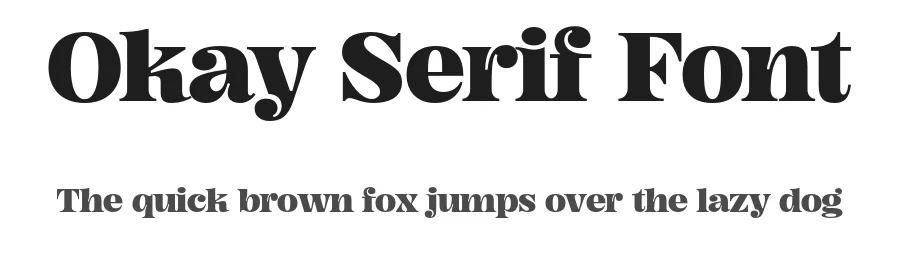Okay Serif Font by Gradient — Serif Font