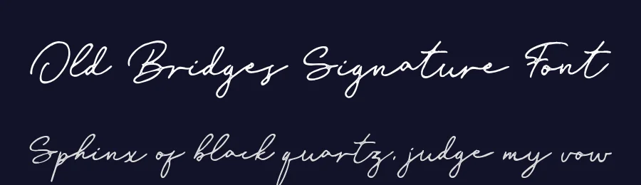 Old Bridges Signature Font by Vultype Co. — Script Handwritten Font — thumbnail 2