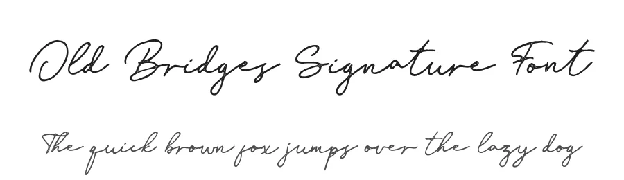Old Bridges Signature Font by Vultype Co. — Script Handwritten Font