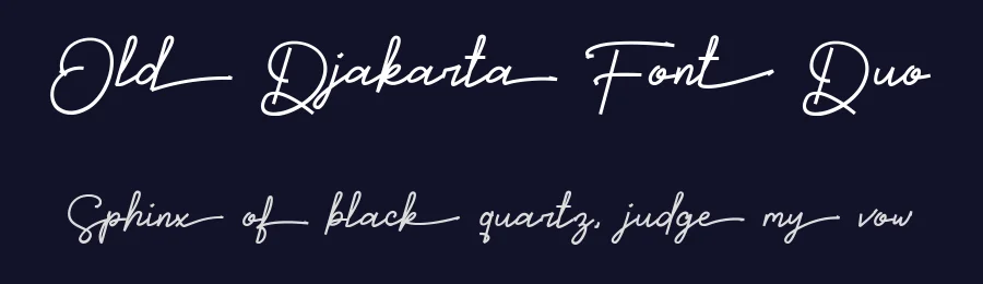 Old Djakarta Font Duo by 1001fonts — Script Handwritten Font — thumbnail 2