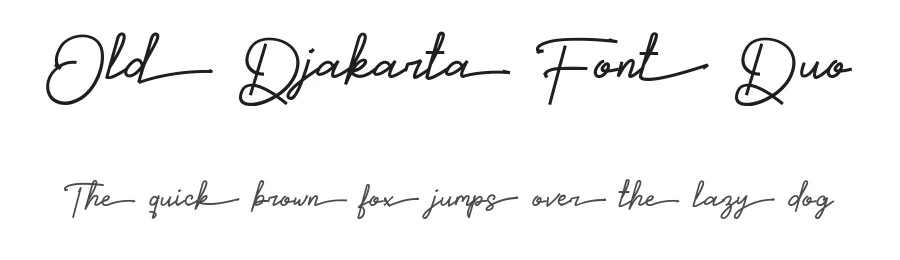 Old Djakarta Font Duo by 1001fonts — Script Handwritten Font