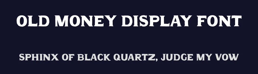 Old Money Display Font by Charlie Robinson — Display Font — thumbnail 2