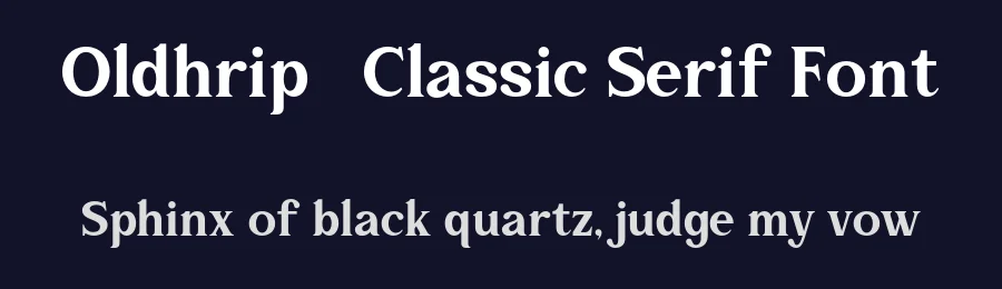 Oldhrip – Classic Serif Font by burntilldead — Decorative Font — thumbnail 2