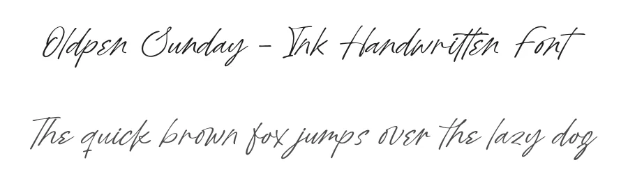 Oldpen Sunday – Ink Handwritten Font by letterenastudios — Script Handwritten Font
