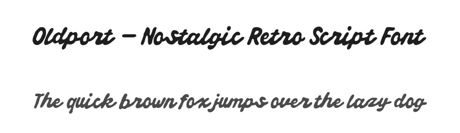 Oldport – Nostalgic Retro Script Font by Creacy Studio — Decorative Font