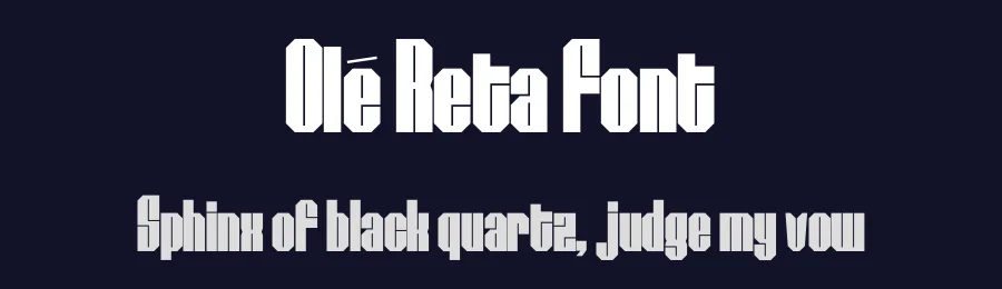 Olé Reta Font by Rafael Nascimento — Display Font — thumbnail 2