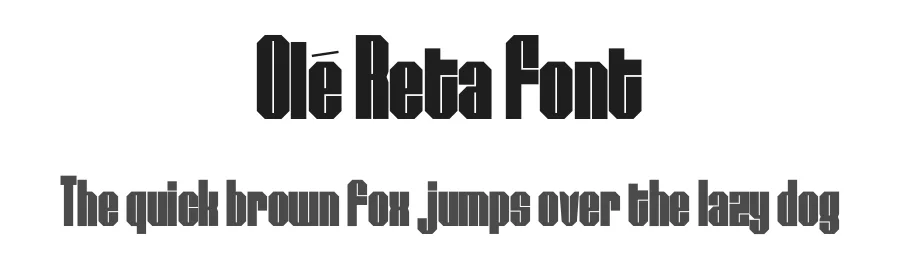 Olé Reta Font by Rafael Nascimento — Display Font