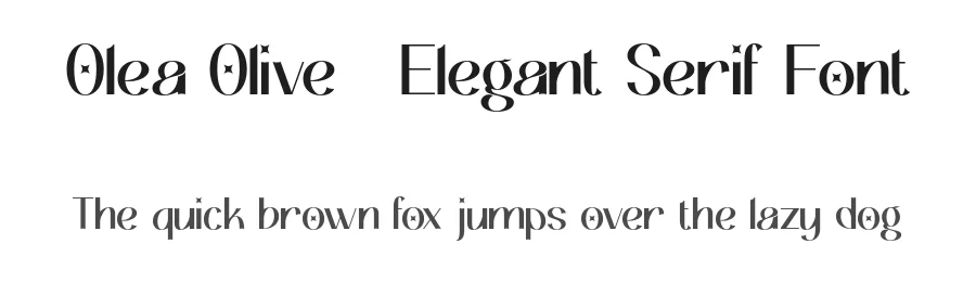 Olea Olive – Elegant Serif Font by Pikgura Type — Display Font