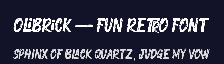 Olibrick – Fun Retro Font by [email protected] — Script Handwritten Font — thumbnail 2