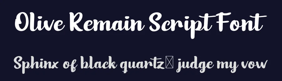 Olive Remain Script Font by twinletter — Script Handwritten Font — thumbnail 2