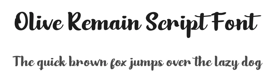 Olive Remain Script Font by twinletter — Script Handwritten Font
