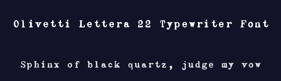 Olivetti Lettera 22 Typewriter Font by zai — Display Font — thumbnail 2
