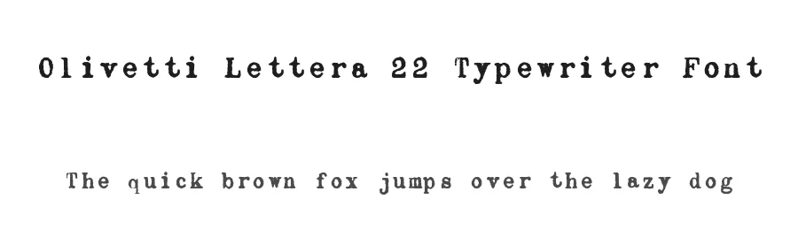 Olivetti Lettera 22 Typewriter Font by zai — Display Font