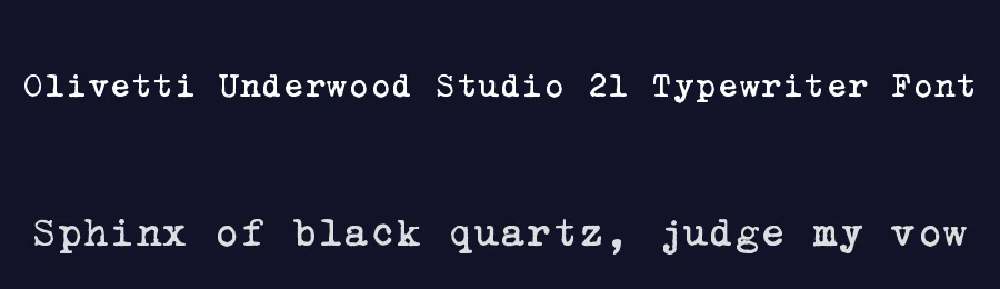 Olivetti Underwood Studio 21 Typewriter Font by zai — Display Font — thumbnail 2