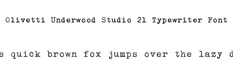 Olivetti Underwood Studio 21 Typewriter Font by zai — Display Font