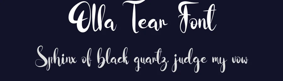 Olla Tear Font by fahmistudio99 — Script Handwritten Font — thumbnail 2