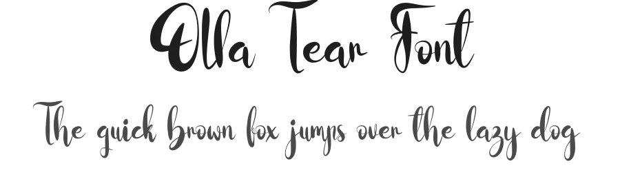 Olla Tear Font by fahmistudio99 — Script Handwritten Font