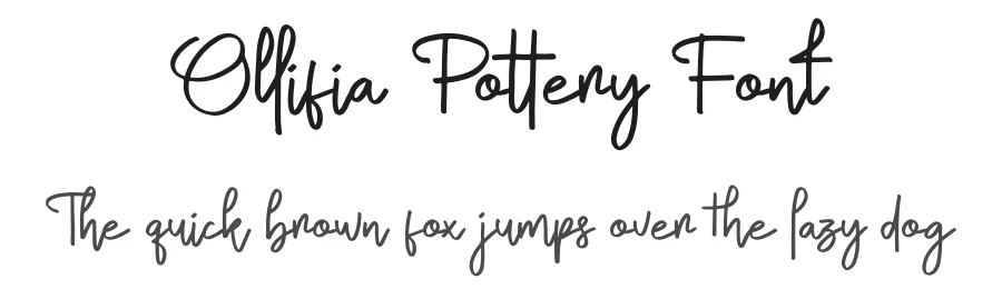 Ollifia Pottery Font by Gracetypestudio — Script Handwritten Font