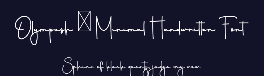 Olympush – Minimal Handwritten Font by freshtypeink — Script Handwritten Font — thumbnail 2