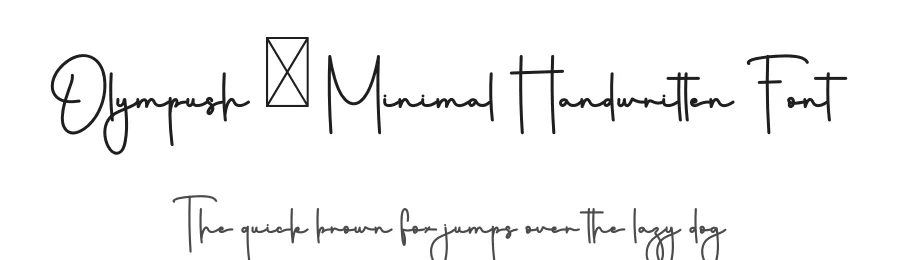 Olympush – Minimal Handwritten Font by freshtypeink — Script Handwritten Font