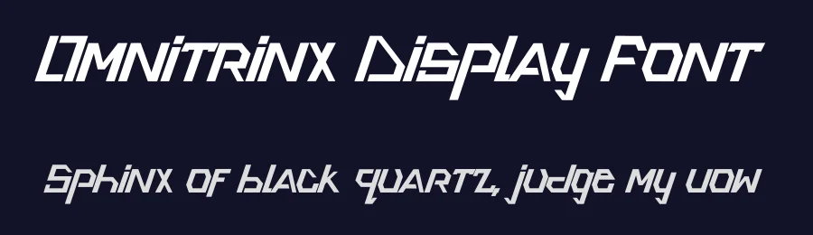 Omnitrinx Display Font by Dhabee — Display Font — thumbnail 2