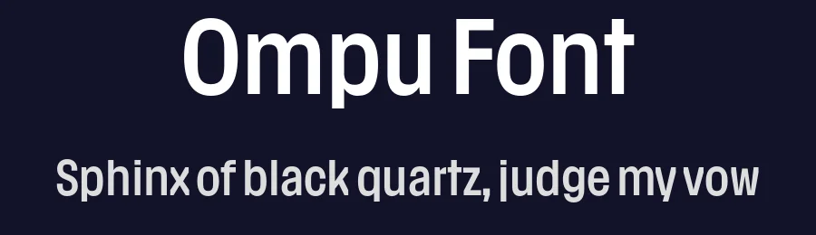 Ompu Font by Teo Tuominen — Sans Serif Font — thumbnail 2