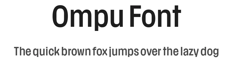 Ompu Font by Teo Tuominen โ Sans Serif Font