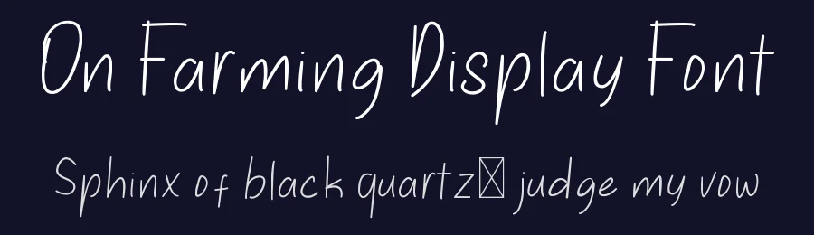 On Farming Display Font by wibisono2001 — Script Handwritten Font — thumbnail 2