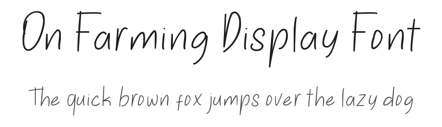 On Farming Display Font by wibisono2001 — Script Handwritten Font