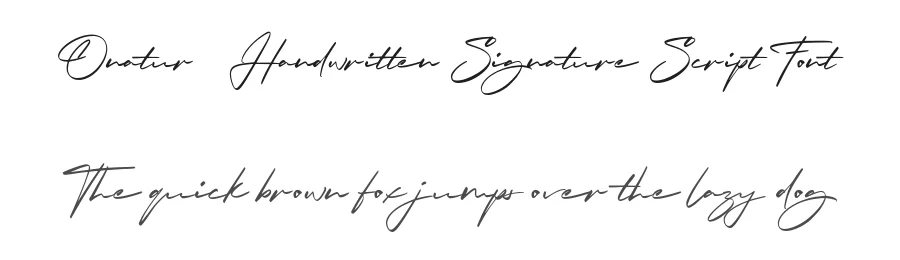 Onatur – Handwritten Signature Script Font by afkaristudio — Script Handwritten Font