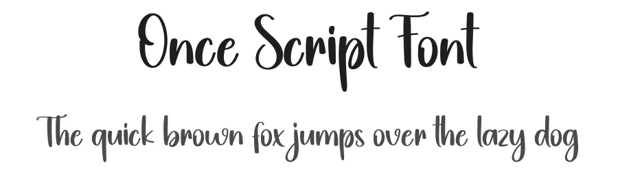Once Script Font by creativeletter — Script Handwritten Font